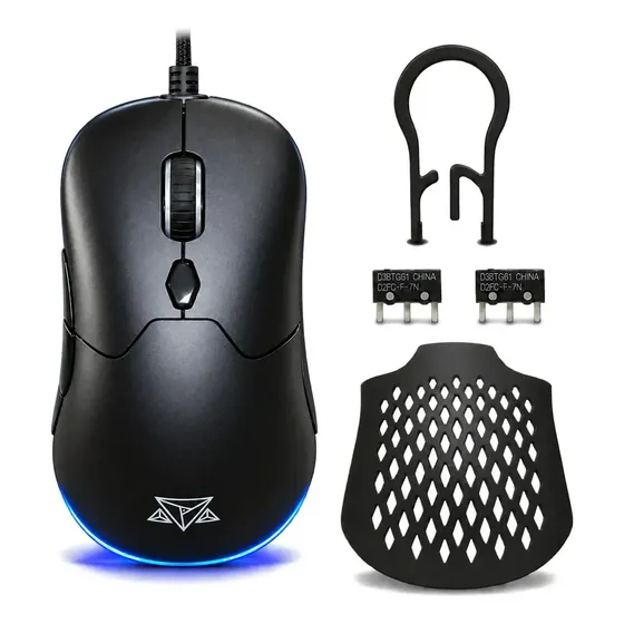 Mouse Gamer Adamantiun Gladius Sensor Pro Pixart 3389 Case e Switch extra