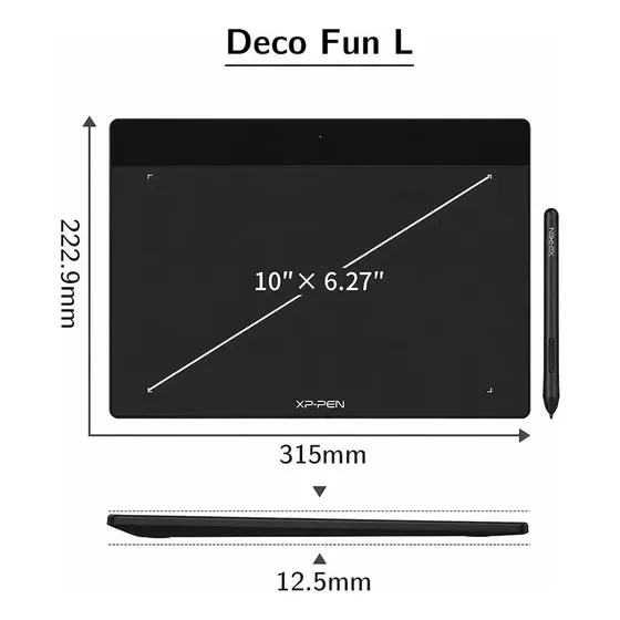 Mesa Digitalizadora Xp-pen Deco Fun L 10x6 Desenho Digital Mesa Digitalizadora Xp-pen Deco Fun L 10x6 Desenho Digital