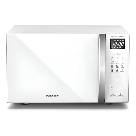 Microondas Panasonic Dupla Refeição 34l Branco Nn-st65lwru Microondas Panasonic Dupla Refeição 34l Branco Nn-st65lwru