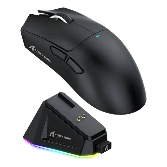 Mouse Gamer Attack Shark X11 22000dpi Sem Fio Usb Bluetooth