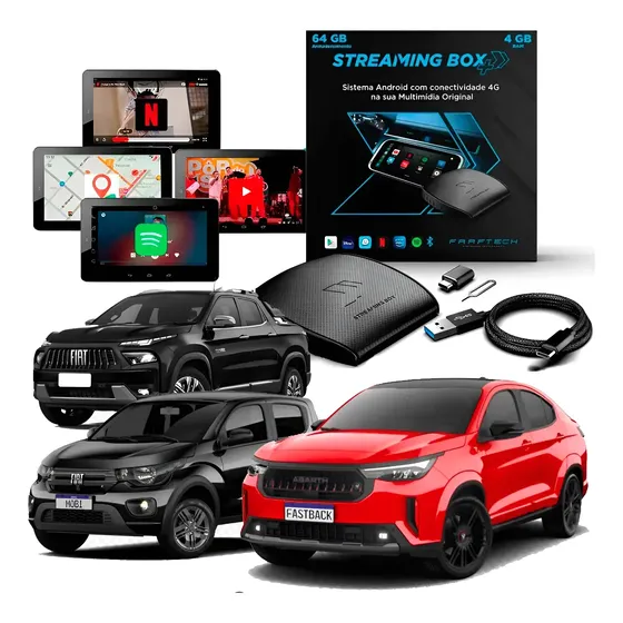 Streaming Box Light 4gb Ram 64gb Quad-core Carros Fiat