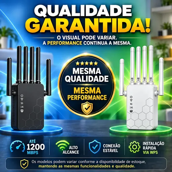 Repetidor Sinal Wifi Gigab 1200mbps 2.4g Dual Band Wireles 6