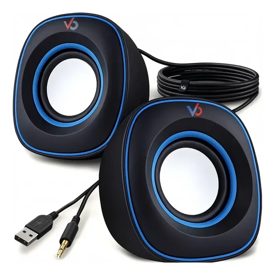 Caixa Caixinha De Som Computador Pc Notebook Voxo 6w