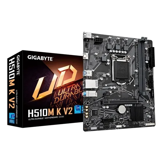 Placa Mãe Gigabyte H510M K V2 Chipset Intel LGA 1200 Placa Mãe Gigabyte H510M K V2 Chipset Intel LGA 1200