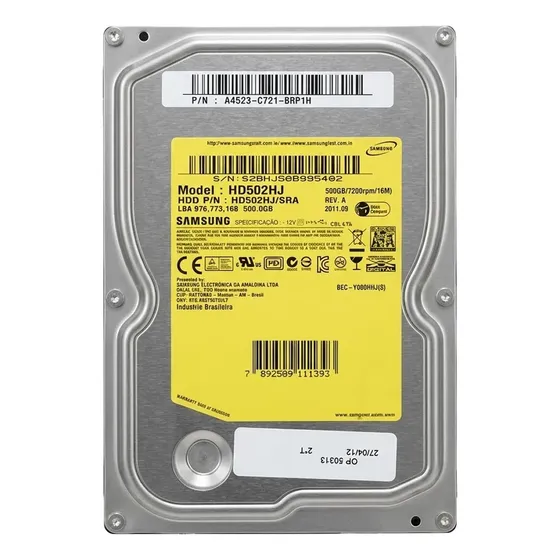 Hd Interno Samsung Spinpoint F3500gb 3.5 Sata Ii Hd502hj Sra (Recondicionado)
