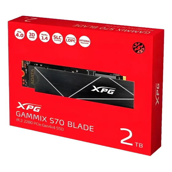 Ssd M.2 Nvme 2tb Pcie Gen4x4 Adata Blade Xpg S70 3d Nand