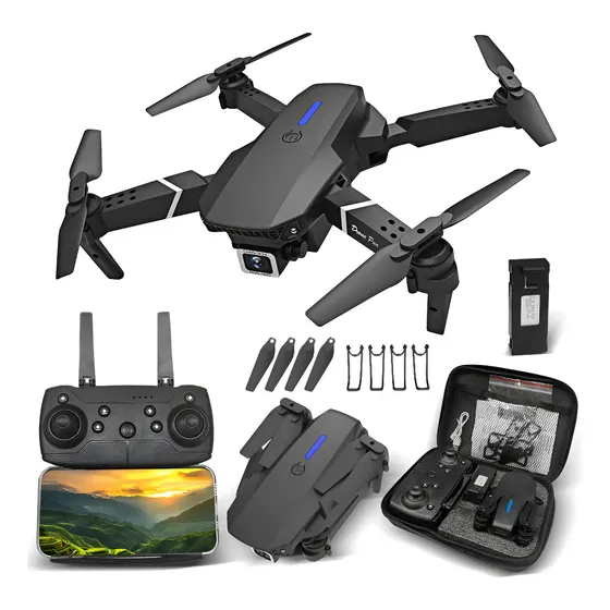 Mini Drone Profissional Com Câmera 4k 2 Baterias Controle P