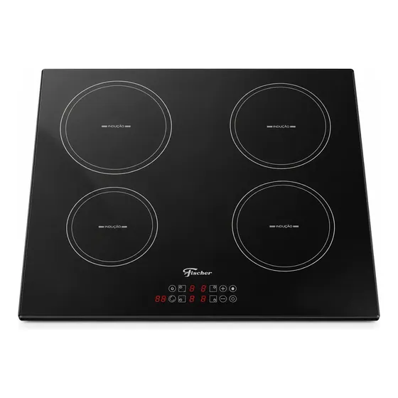 Cooktop Indução Fischer 4 Bocas 7200w Touch 220v Preto