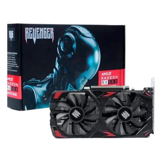Placa De Vídeo Amd Radeon Rx580 8g Para Jogos Em 1080p Top