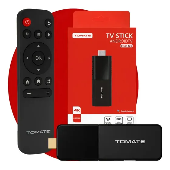 Aparelho Smart Stick Android Tv Box Tomate Mcd-123 4k Preto