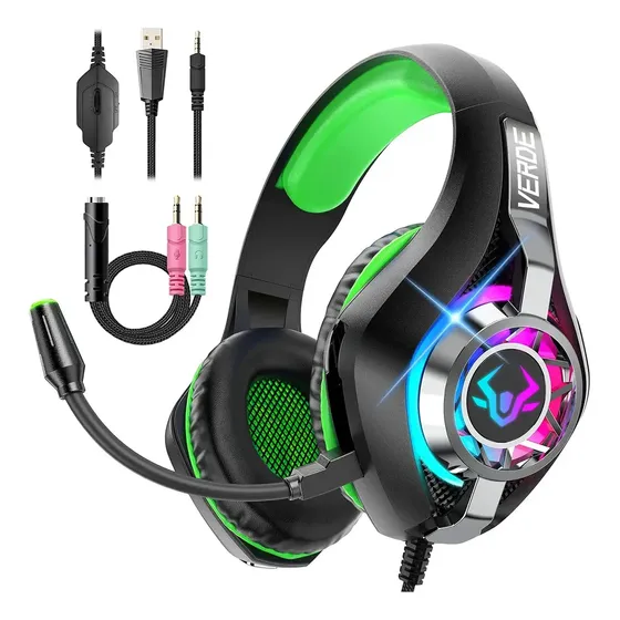 Headset Gamer Compatível Com Ps5, Ps4, Switch, Xbox E Pc, Fone Com Som Surround E Microfone Com Cancelamento De Ruído