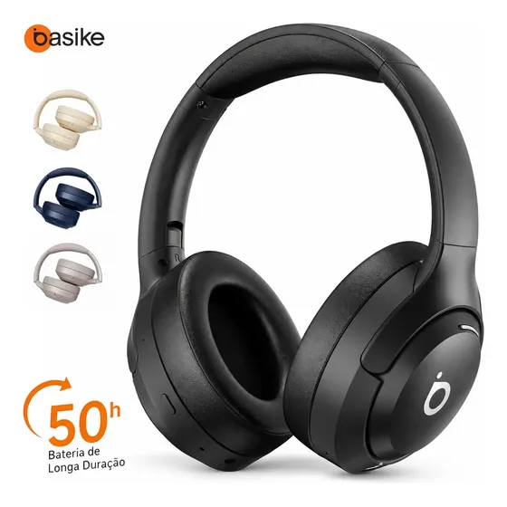 Basike Headphone Fone De Ouvido Bluetooth Sem Fio Wireless Mini Dobrável Com Microfone Anc Cancelamento De Ruido Hifi Aux Usb Para Gamer Pc Academia Over Ear Headset On Ear Confortável Ajustável Preto Basike Headphone Fone De Ouvido Bluetooth Sem Fio Wireless Mini Dobrável Com Microfone Anc Cancelamento De Ruido Hifi Aux Usb Para Gamer Pc Academia Over Ear Headset On Ear Confortável Ajustável Preto