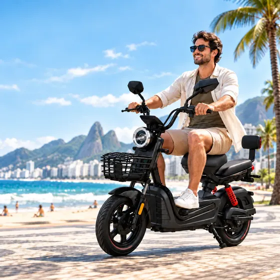 Bike Scooter Moto Eletrica Bateria Litio 1000watts 60km Aut.