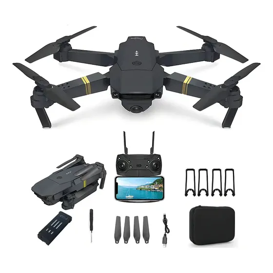 Mini Drone E58 Wifi Fpv com câmera 4k Rc Quadcopter Pro Rtf