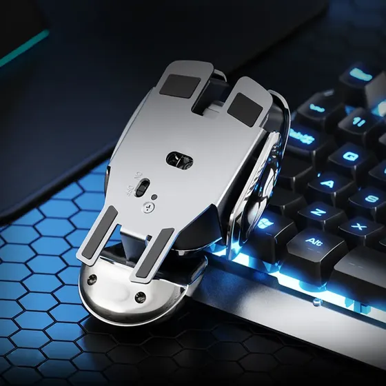 Mouse Sem Fio Wireless recarregável Hrebos Cyber Pro 1600dpi