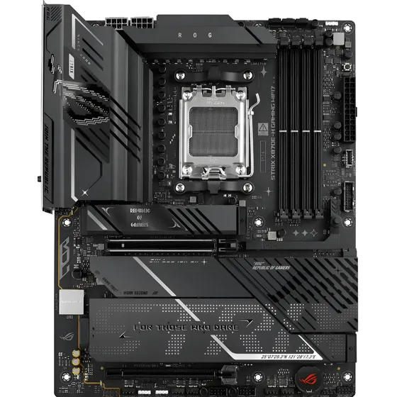 Placa Mãe Asus Rog X870e-h Gaming Am5 Amd Lga 1718 Preto .