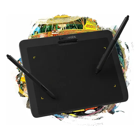 Mesa Digitalizadora Xencelabs 10 Sem Fio Com 2 Canetas