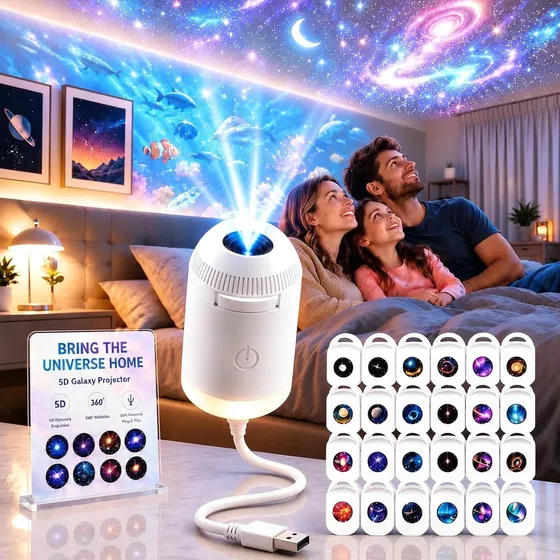 Projetor Portátil Plug And Play Hd Night Light 360 Qrcg