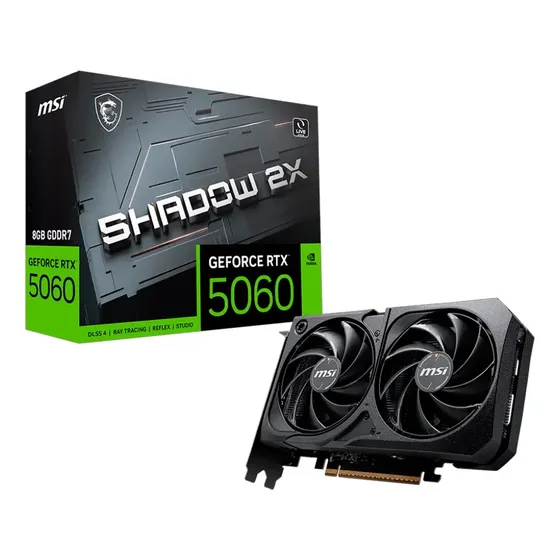 Placa De Vídeo Msi Rtx 5060 Shadow 2x Oc, 8gb, Gddr7