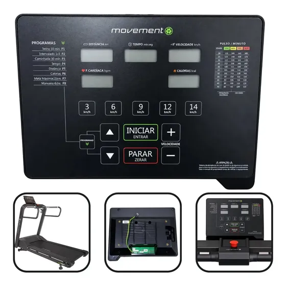 Painel Modulo Sem Inclinação Para Esteira Lx160 G4 Movement Preto Painel Modulo Sem Inclinação Para Esteira Lx160 G4 Movement Preto