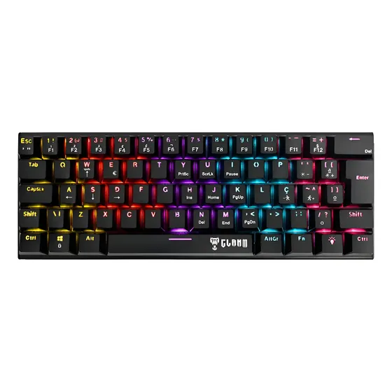 Teclado Gamer Clanm 60% Night Walker V2 Switch Red Mecânico Teclado Gamer Clanm 60% Night Walker V2 Switch Red Mecânico