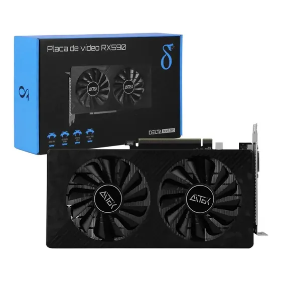 Placa Vídeo Gamer Rx590 8gb Gddr5 256bit Pci-e 3.0 Dvi Hdmi