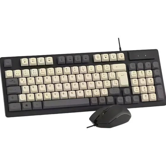 Teclado Gamer Semi-mecânico Resolução Mouse 1200 Dpi Cinza Preto. Teclado Gamer Semi-mecânico Resolução Mouse 1200 Dpi Cinza Preto.
