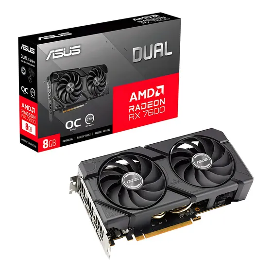 Placa De Vídeo Dupla Radeon Rx 7600 Evo Oc 8gb Placa De Vídeo Dupla Radeon Rx 7600 Evo Oc 8gb