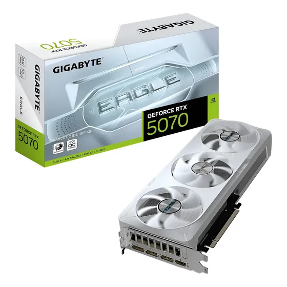 Placa de Vídeo Gigabyte RTX 5070 Eagle OC 12GB Placa de Vídeo Gigabyte RTX 5070 Eagle OC 12GB