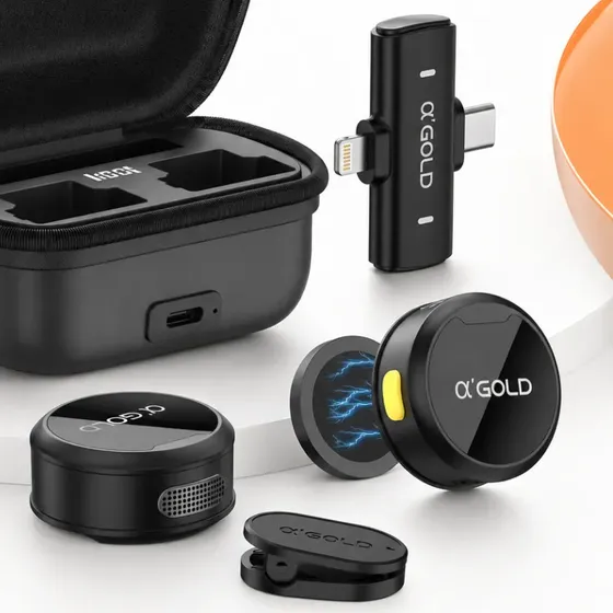 Microfone Duplo Lapela Anti Ruído iPhone Lightning E Usb-c