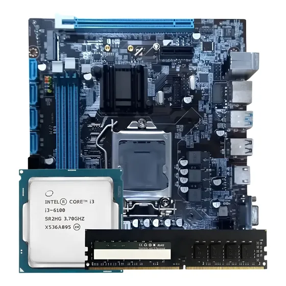 Kit Upgrade Intel Core I3 6ª Geração + Placa H110 + Ddr4 8gb
