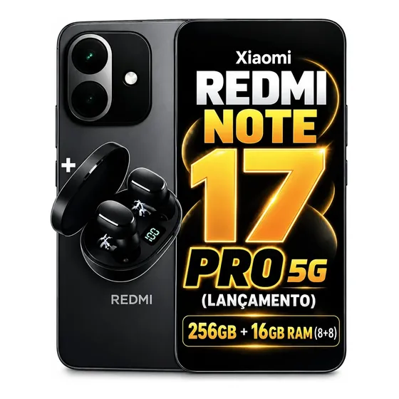 Xiaomi Redmi Note 17 Pro 256gb 16ram 5g Lançamento 2026 + Nf Preto
