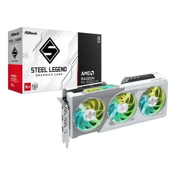 Placa De Vídeo Asrock Steel Legend Oc Radeon Rx-9060xt 16gb