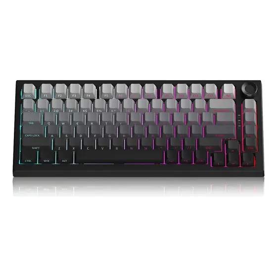 Teclado Gamer Mecânico Bluetooth 5.0/2.4ghz Switch Mx Clear Cor De Teclado Cinza-escuro Idioma Inglês Internacional Teclado Gamer Mecânico Bluetooth 5.0/2.4ghz Switch Mx Clear Cor De Teclado Cinza-escuro Idioma Inglês Internacional