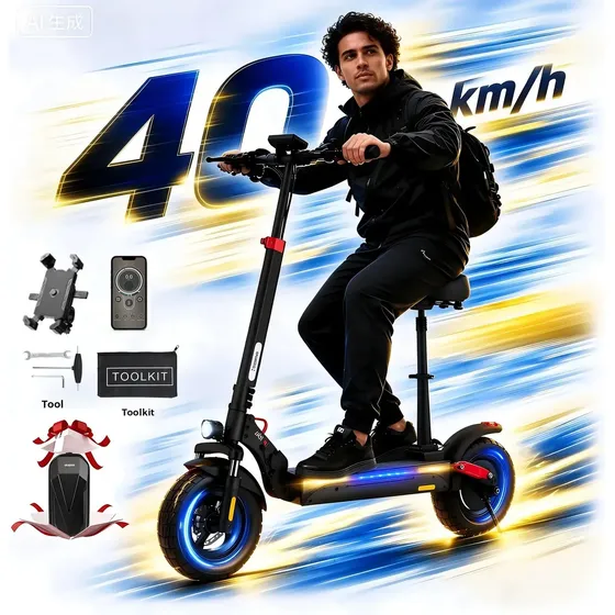 Patinete Elétrico Iscooter Ix3 Dobrável Com Amortecedores e Pneu 10" Para Adulto