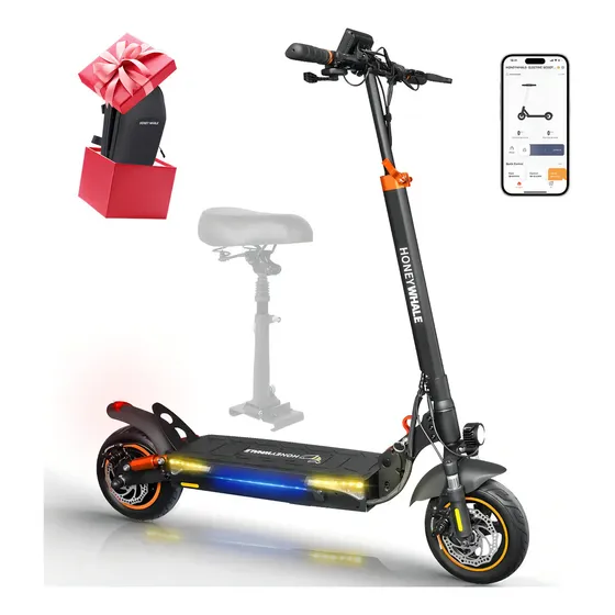 Patinete Elétrico HONEYWHALE T4A-2 de 750W para Adultos, com Autonomia de 35 km e 48V