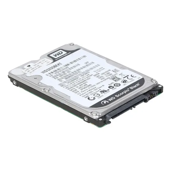 Disco Hd Sata Notebook Wd Scorpio Black 320gb 7.2k 2.5 0j1cm4 Wd3200bekt Cor Prateado - Excelente (Recondicionado)