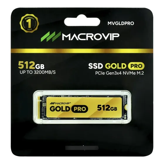 Ssd M.2 Nvme 512gb Macrovip Goldpro Gen3x4 Mvgldpro/512gb Preto Ssd M.2 Nvme 512gb Macrovip Goldpro Gen3x4 Mvgldpro/512gb Preto