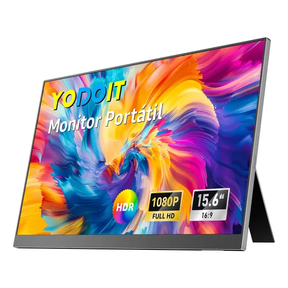 Yodoit Monitor 15.6 Portátil Suporte Fhd Gamer Ips 60 Hz