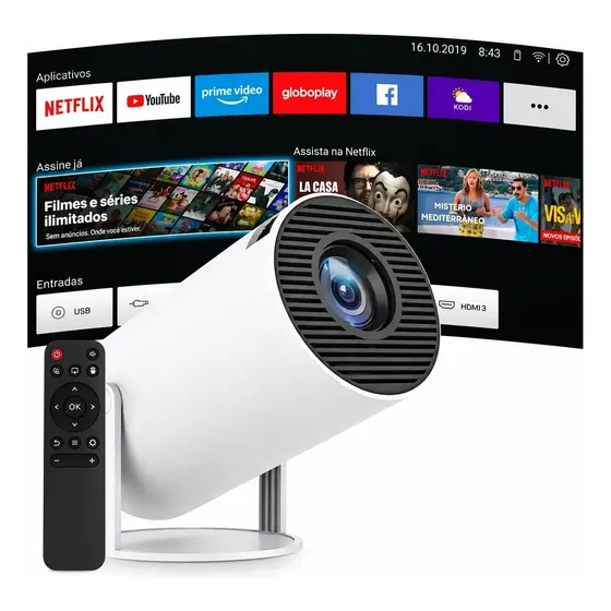 Projetor A'gold Pgt-hy320/330 720p 4k Wi-fi 6 Android