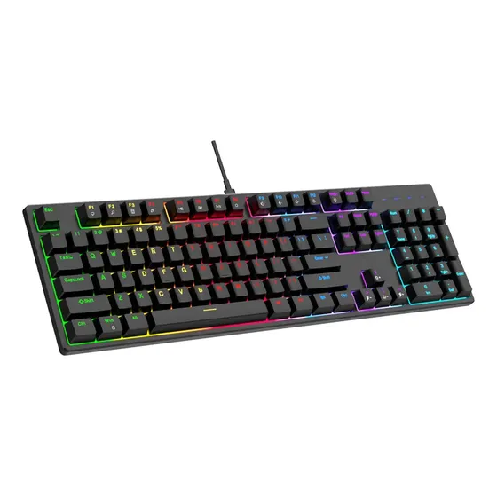 Teclado Gamer Mecânico Blue Switch Led Rgb Português Brasil