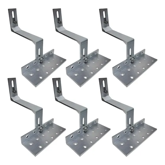 Estrutura Suporte Linha C Placa Solar Telha Cerâmica Kit 06