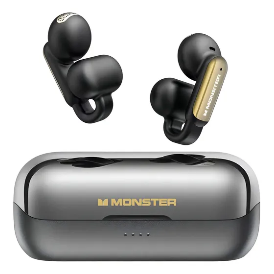 Fone de Ouvido Monster E62 Open-Ear Bluetooth, com Cancelamento de Ruído e Microfone