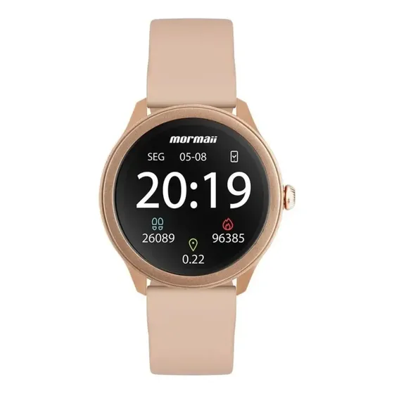 Smartwatch Mormaii Feminino Rose Monitor Cardíaco Bluetooth Fitness
