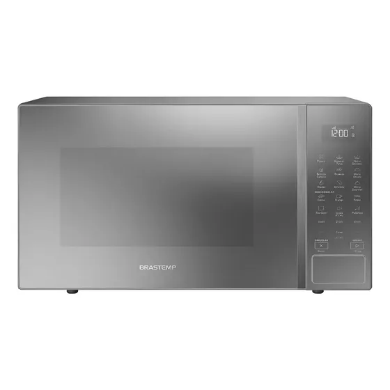 Micro-ondas Brastemp 32 Litros Cor Cinza Espelhado Com Menu Micro-ondas Brastemp 32 Litros Cor Cinza Espelhado Com Menu