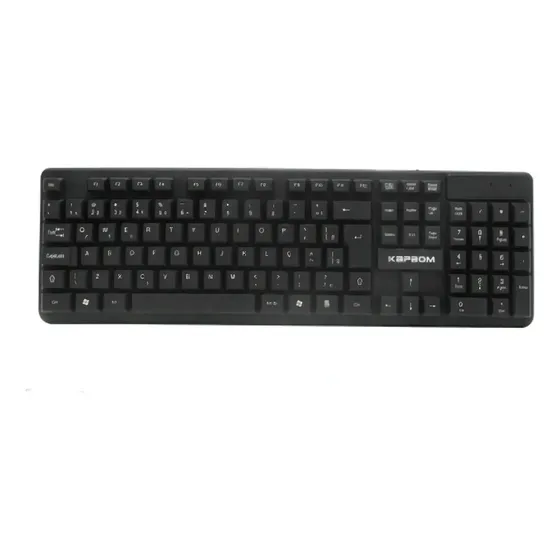 Teclado Kapbom KA-691 QWERTY USB Preto com Teclado Numérico Brasil