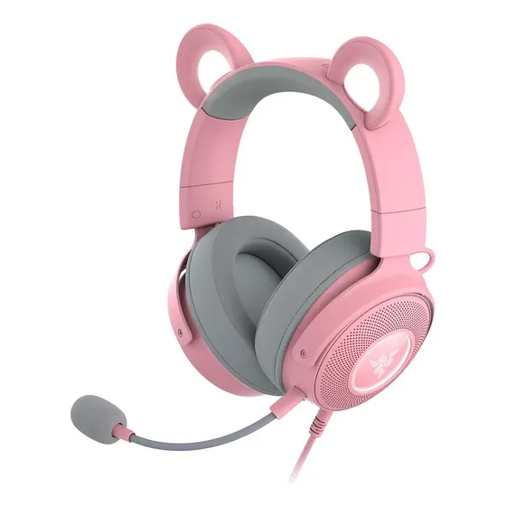 Headset Razer Kraken Kitty V2 Pro Usb Quartz - Rz0404510200 Rosa Headset Razer Kraken Kitty V2 Pro Usb Quartz - Rz0404510200 Rosa