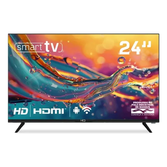 Smart Tv Hq 24 Hd Sem Bordas Android Design Slim Hqs24nkhm