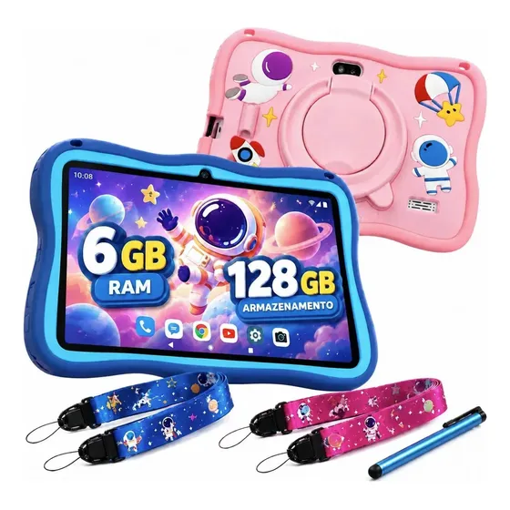 Tablet Infantil Criança Kids Youtube Playstore Android 128gb