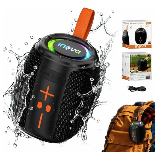 Caixa De Som Bluetooth Portátil Hifi Subwoofer Tws Radio Fm Caixa De Som Bluetooth Portátil Hifi Subwoofer Tws Radio Fm